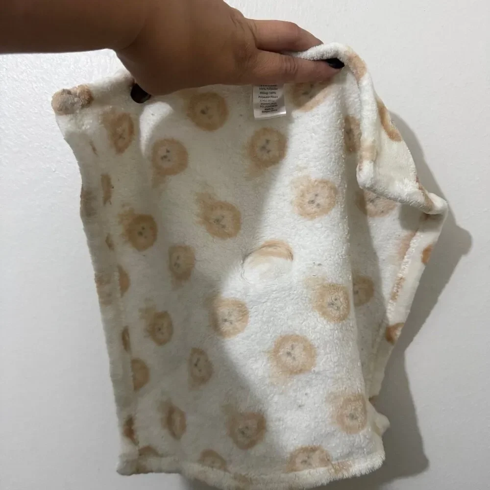 Hudson Baby HB Cream Brown Lion Baby Security Blanket Lovey